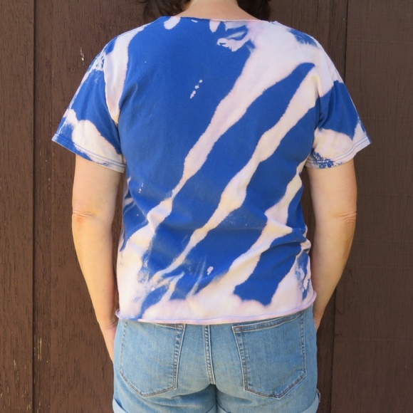 Cubs World Series Custom Bleach Crop Top sz M - Picture 3 of 3